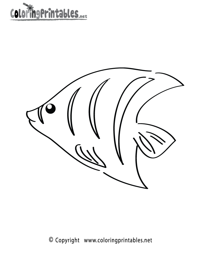 Tropical fish coloring page