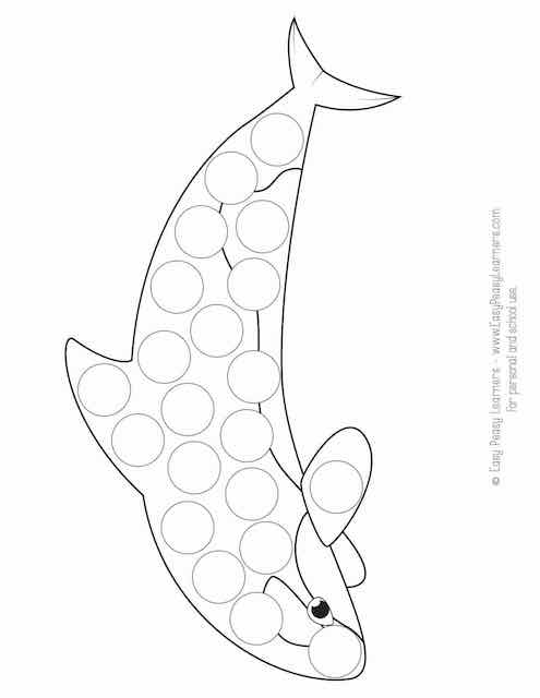 Free sea animals do a dot printables