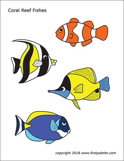 Sea animals free printable templates coloring pages