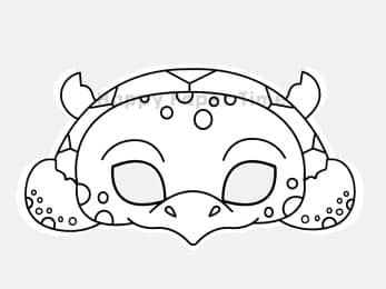 Sea turtle mask printable paper template