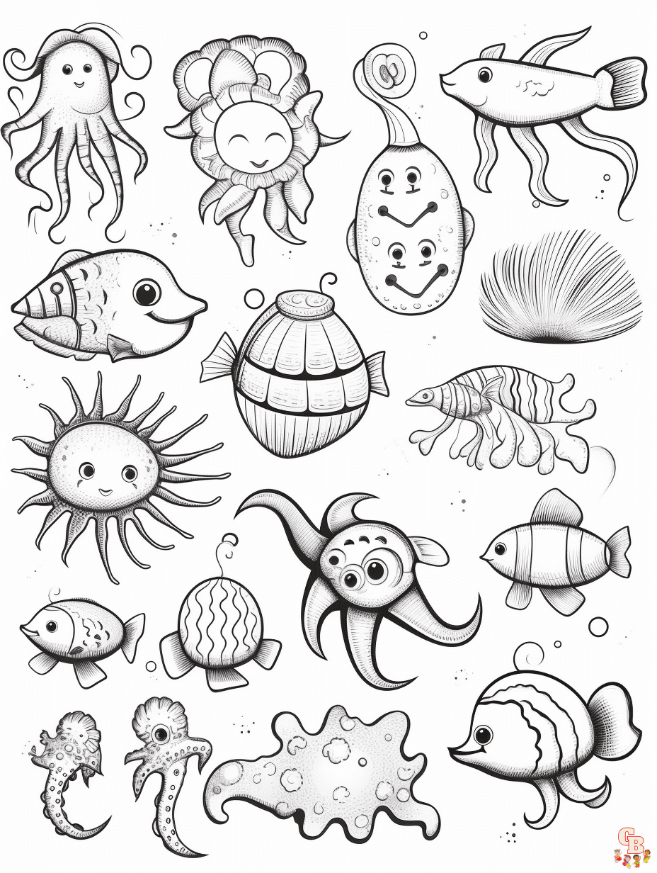 Sea animals coloring pages free printable