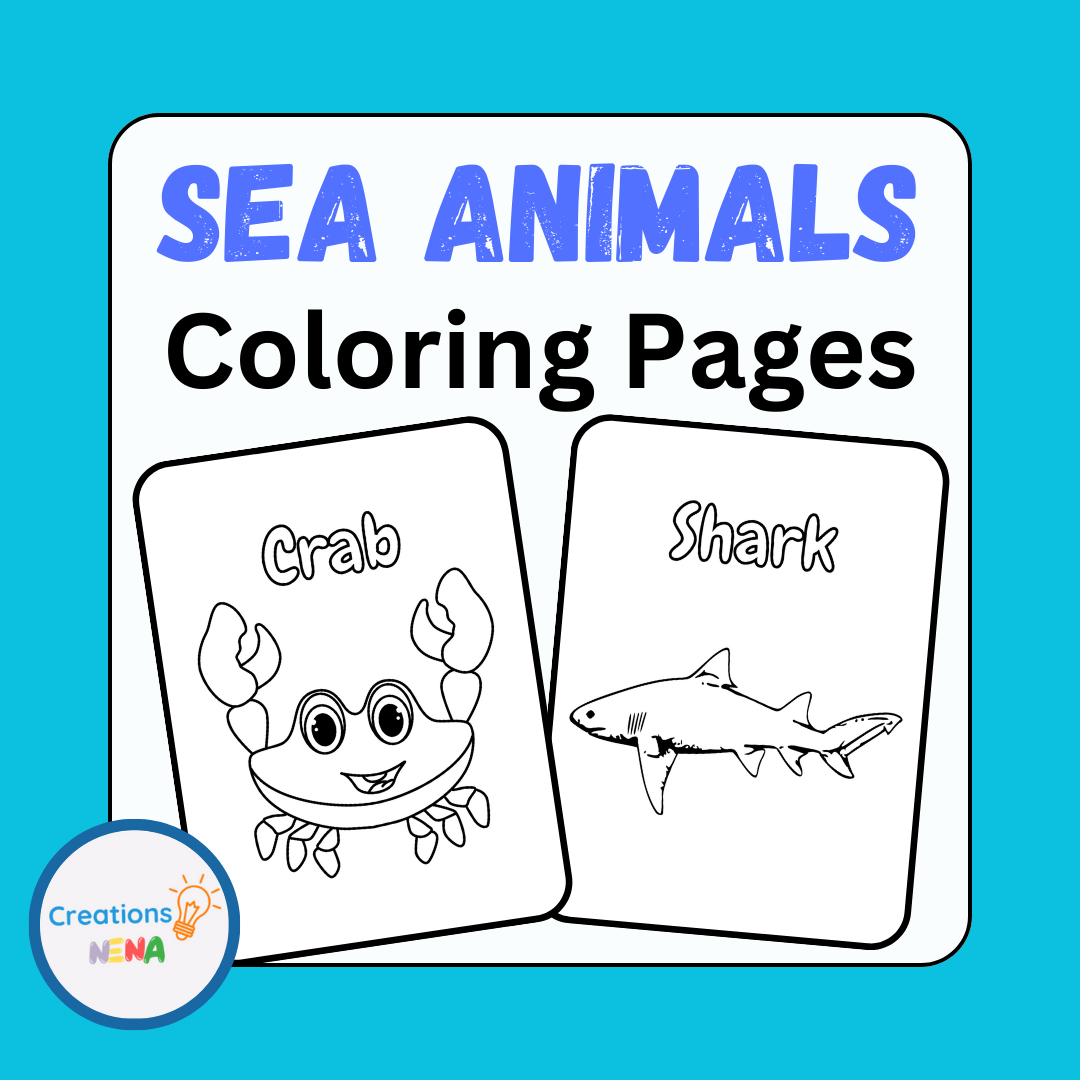 Sea animals coloring pages made by teachers