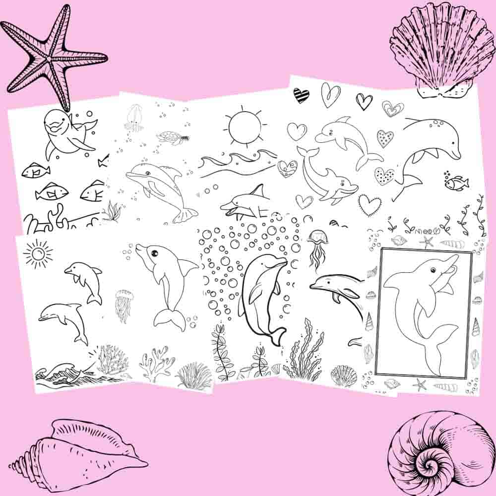 Free sea life louring pages