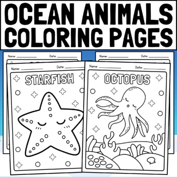 Sea life coloring pages tpt