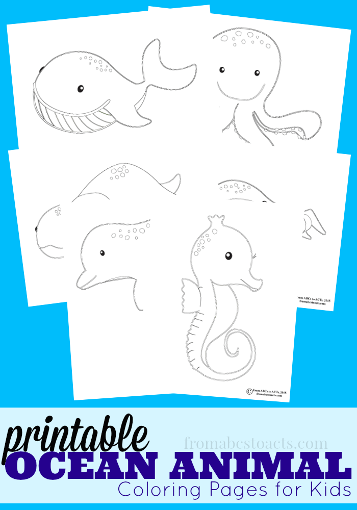 Printable ocean animal coloring pages