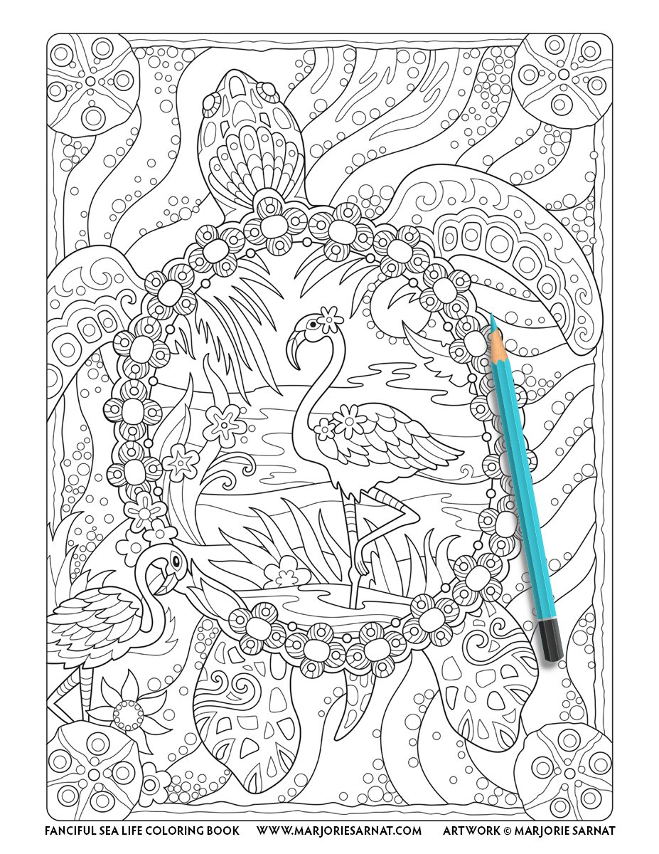 Fanciful sea life â marjorie sarnat design illustration