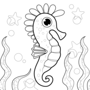 Seahorse coloring pages free coloring pages