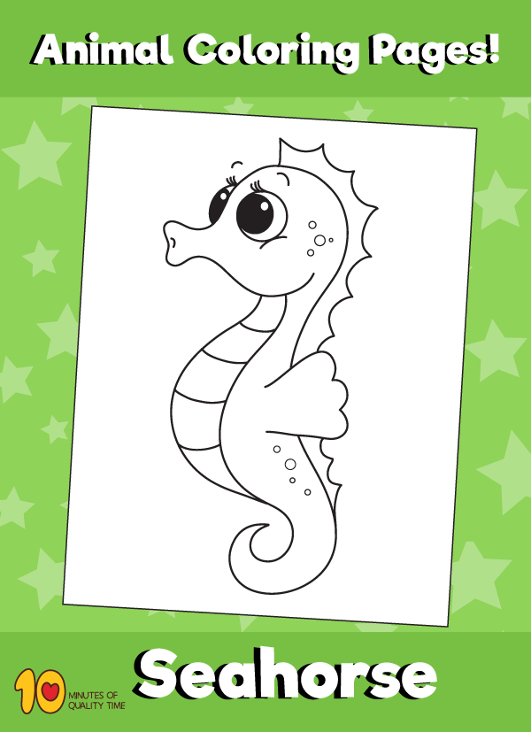 Seahorse coloring page â animal coloring pages â minutes of quality time