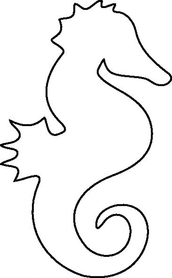 Get this free seahorse coloring pages to print