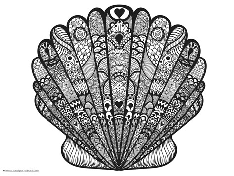 Seashell coloring pages