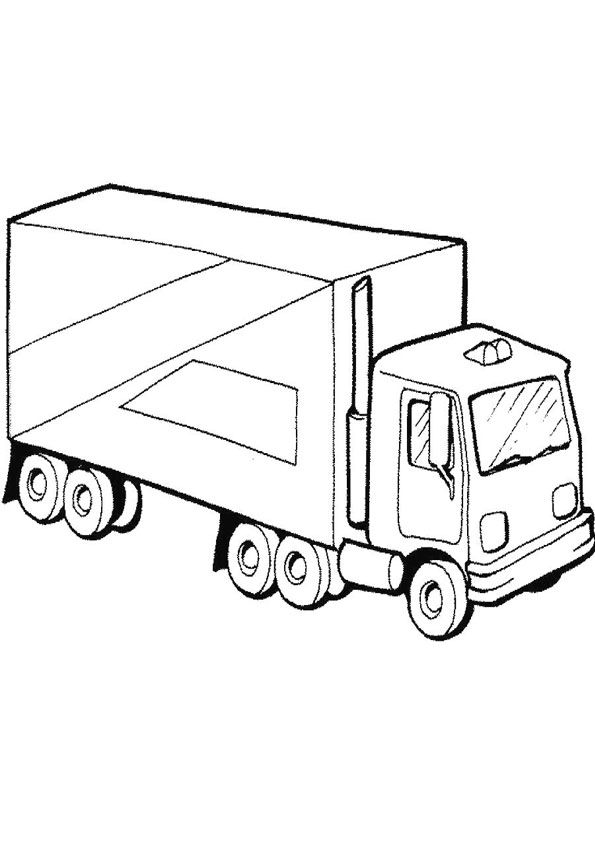 Coloring pages semi truck coloring page