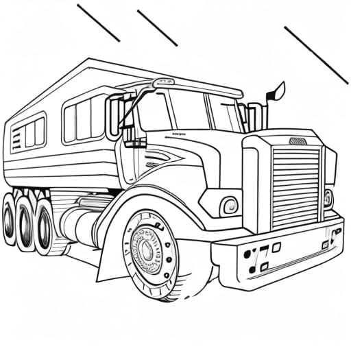 Flatbed truck coloring pages free