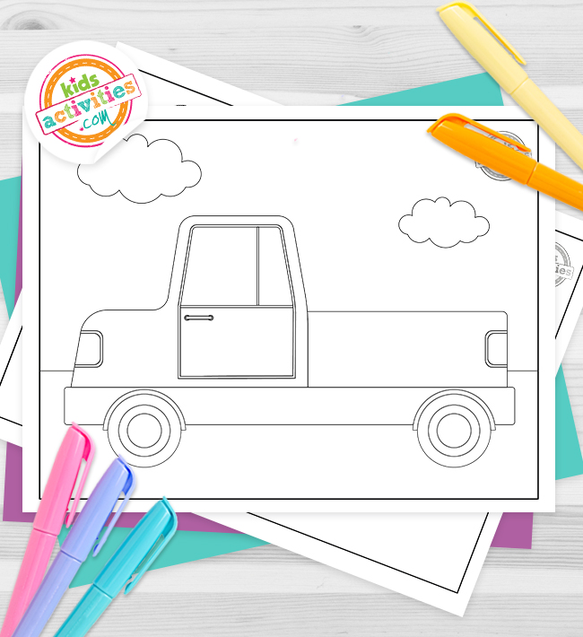 Free printable truck coloring pages kids activities blog