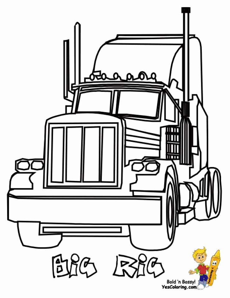 Get this truck coloring pages to print online