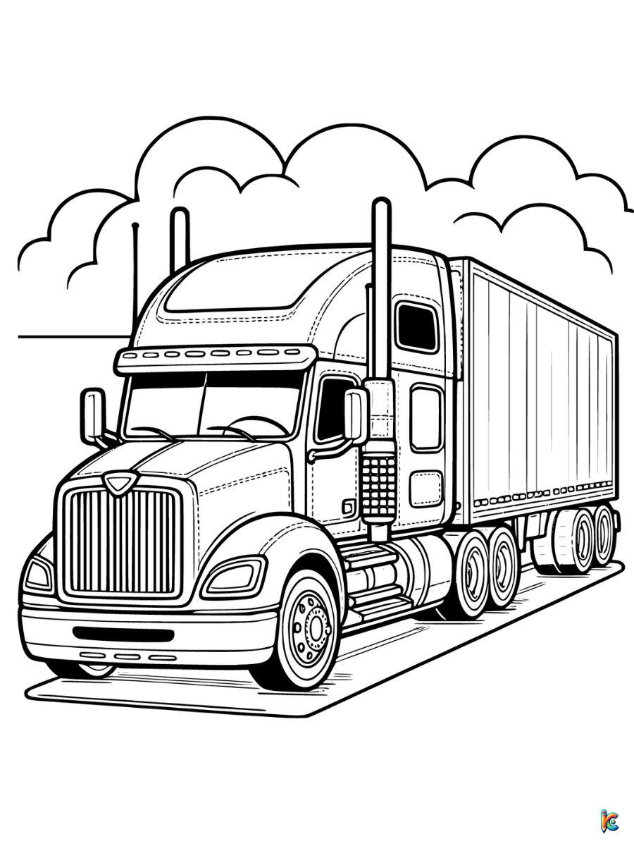 Truck coloring pages â
