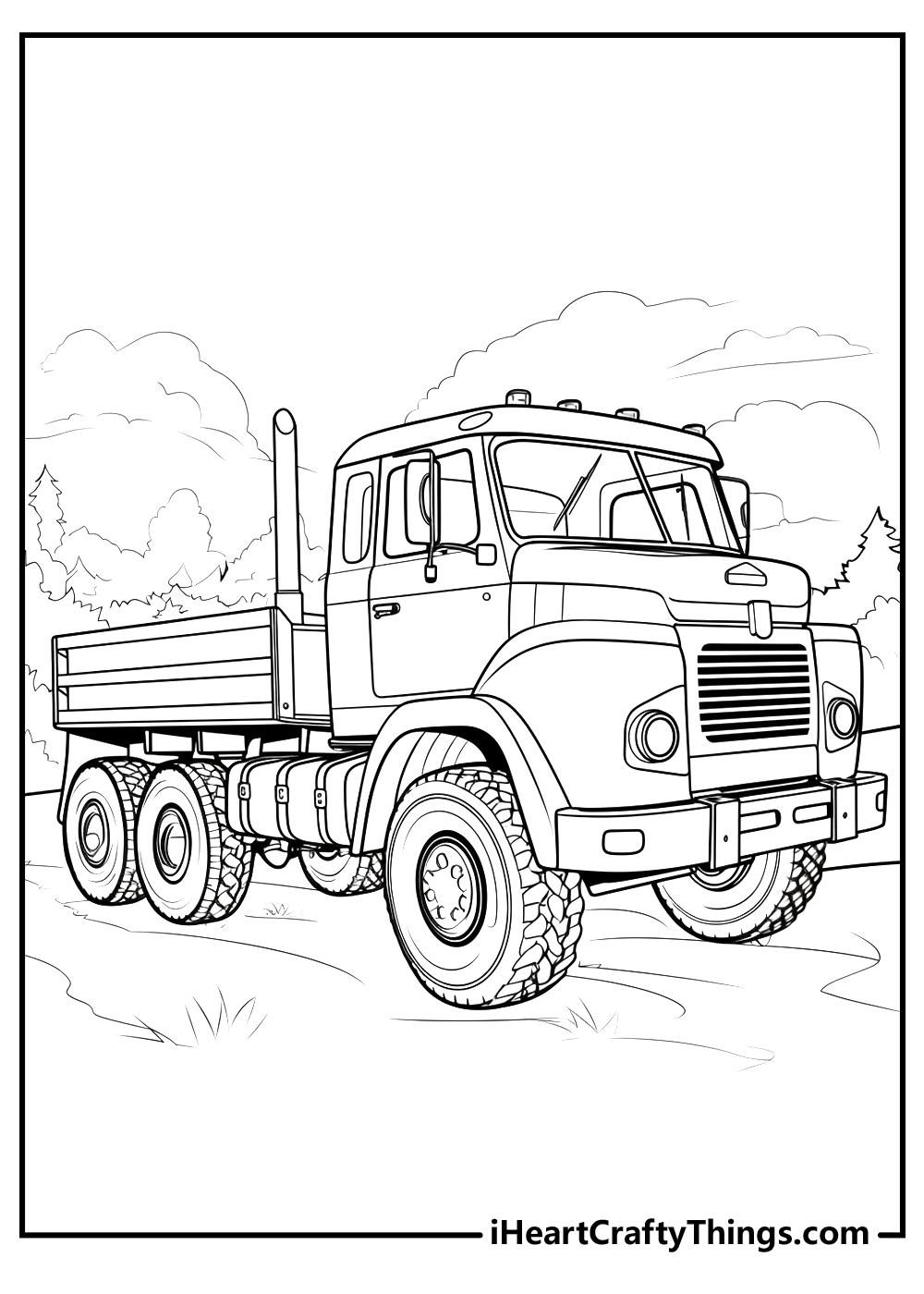 Truck coloring pages free printables