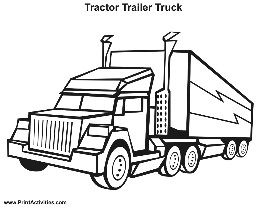 Truck coloring pages printable for free download