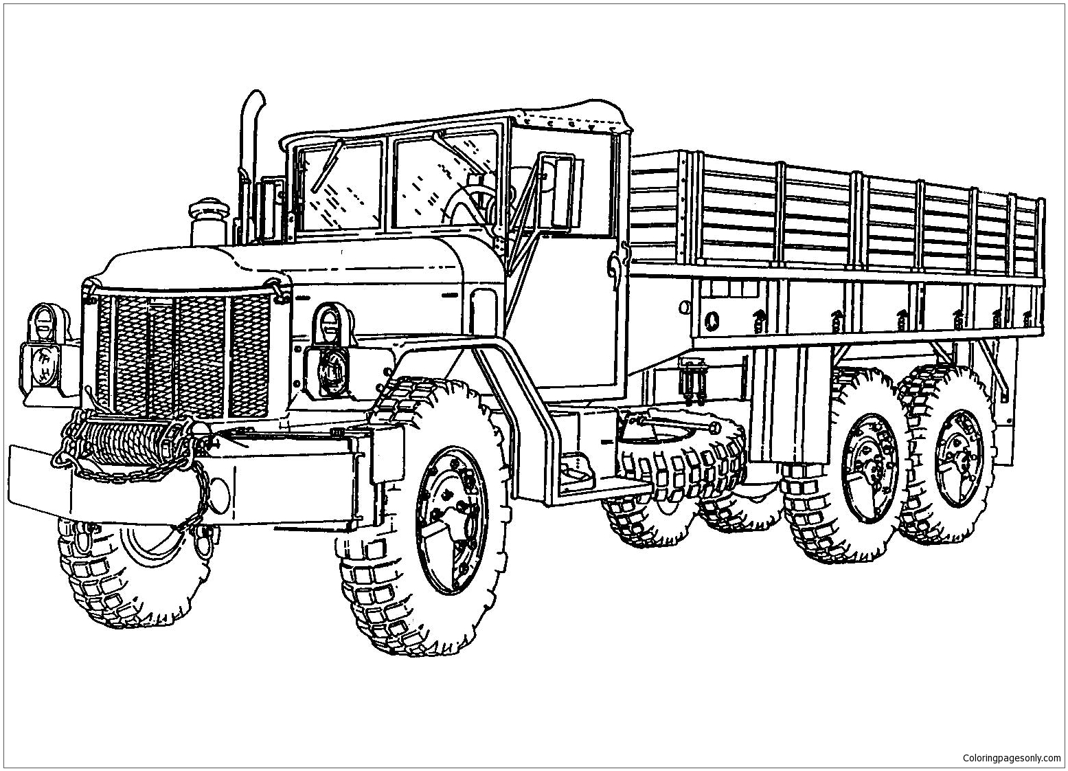 Good semi truck coloring page