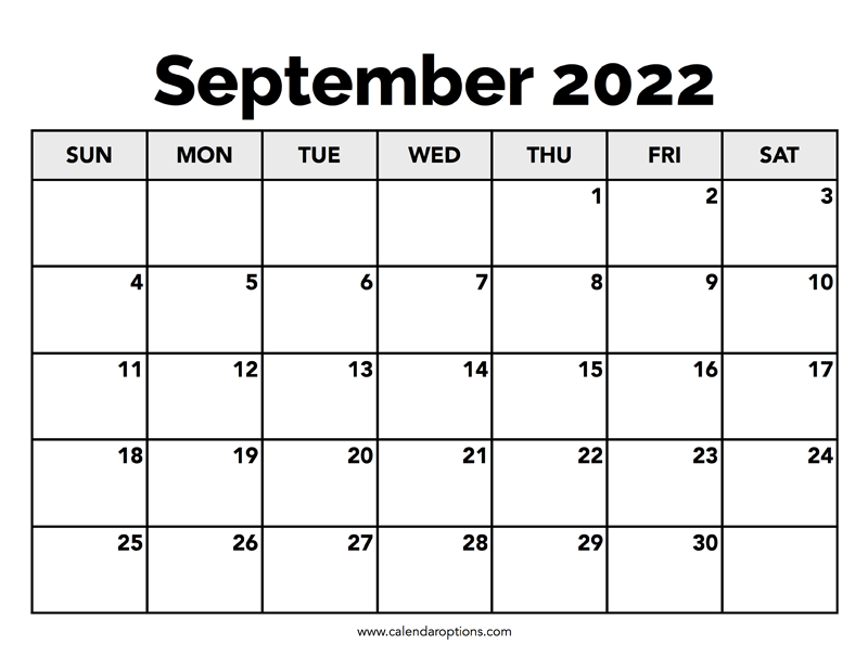 Calendar september â calendar options