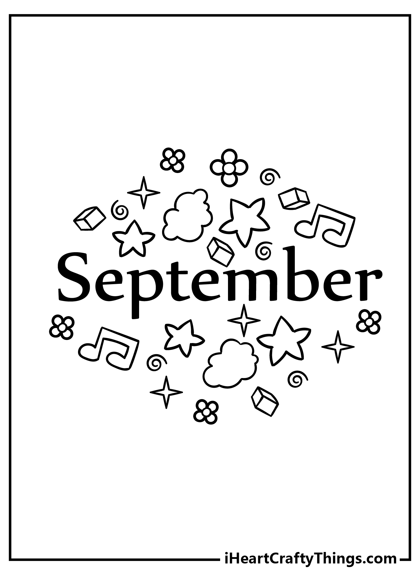 September coloring pages free printables