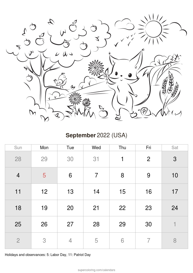 September calendar