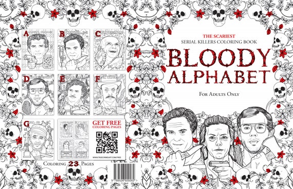 Downloadable bloody alphabet the scariest serial killers coloring pages famous murderer arthur shawcross a true crime adult pdf jpg