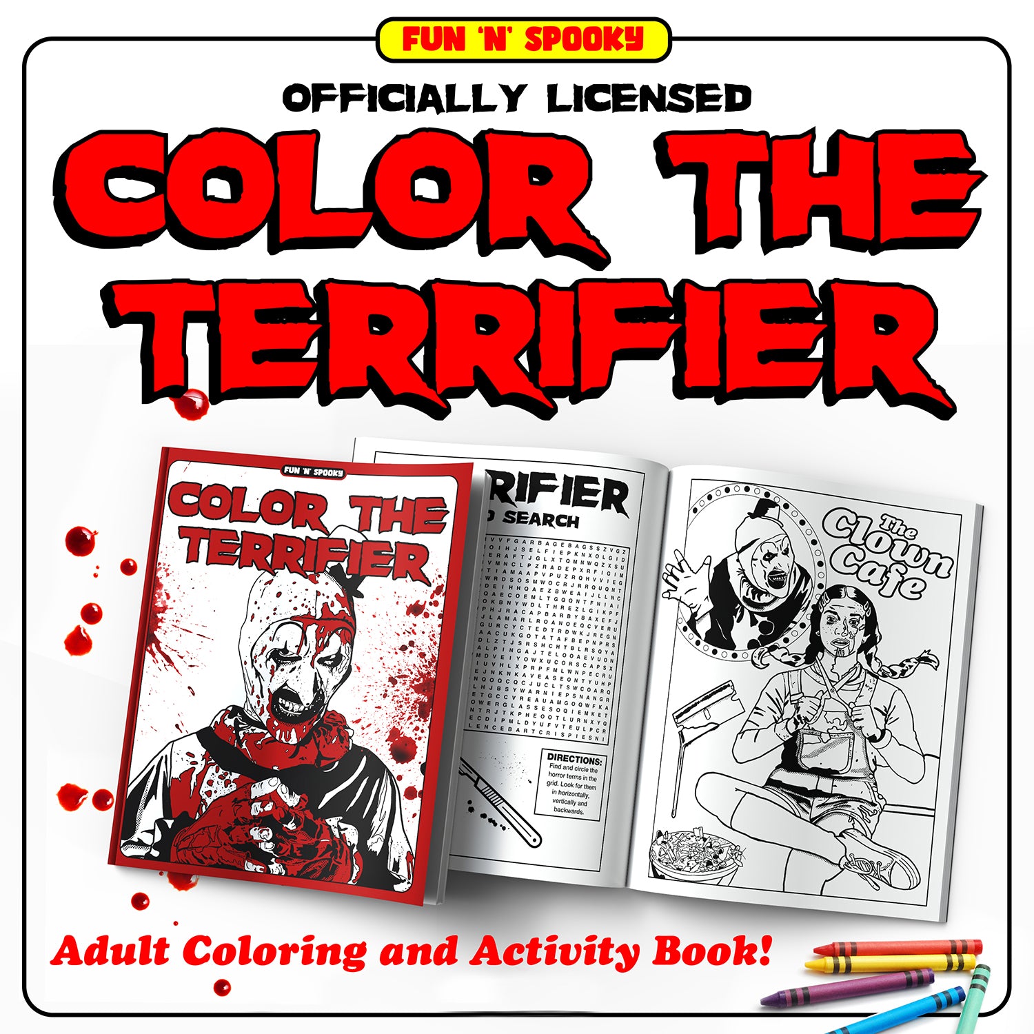 Color the terrifier officially licensed coloring book â