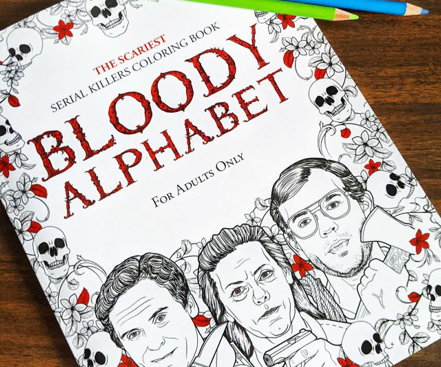 The scariest serial killers coloring book