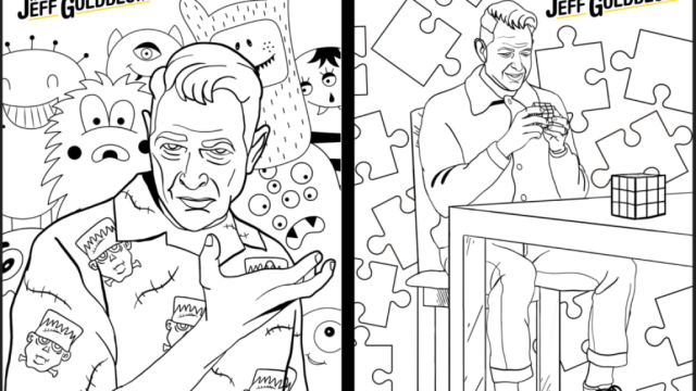 Jeff goldblum unveils the world according to jeff goldblum coloring book