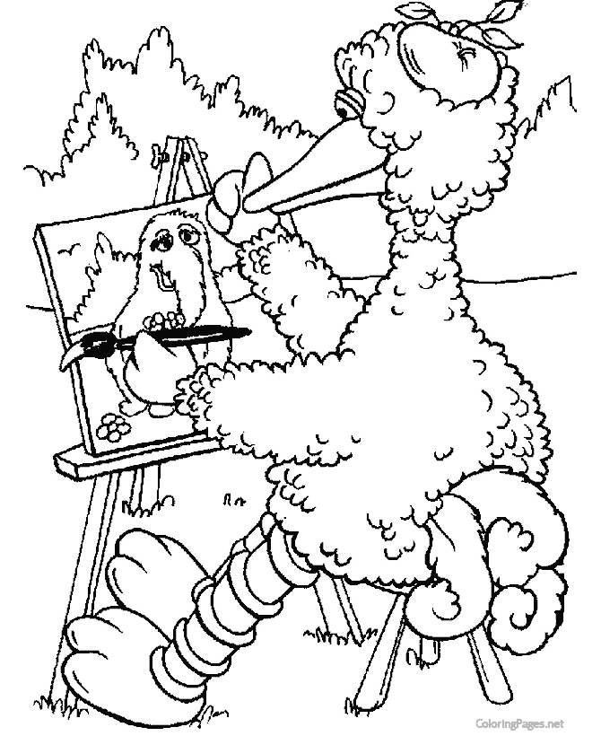 Sesame street coloring pages for kids