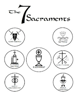 Seven sacraments coloring by mrfitz tpt