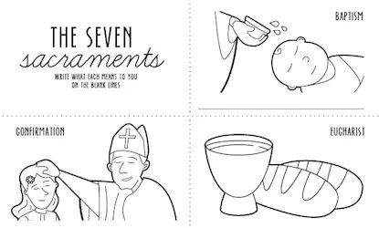 Free seven sacraments colouring pages for kids â the koala mom