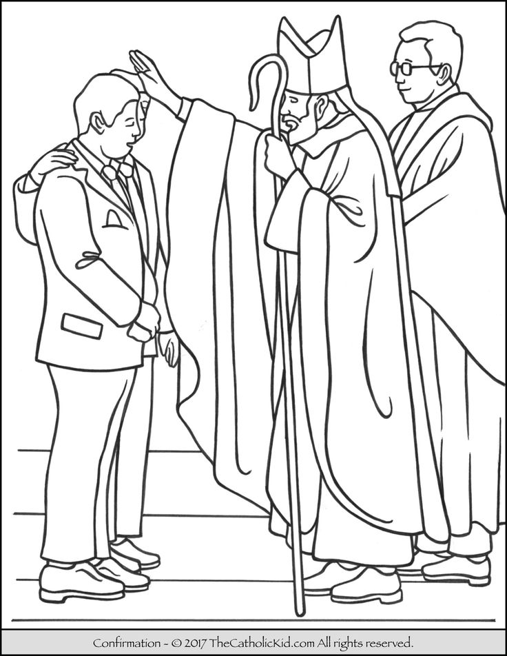 Sacrament of confirmation coloring page catholic coloring seven sacraments lds coloring pages