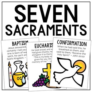 Buy seven sacraments for kids catholic poster coloring page activity homeschool printable bulletin board ccd lesson project room decor online in india