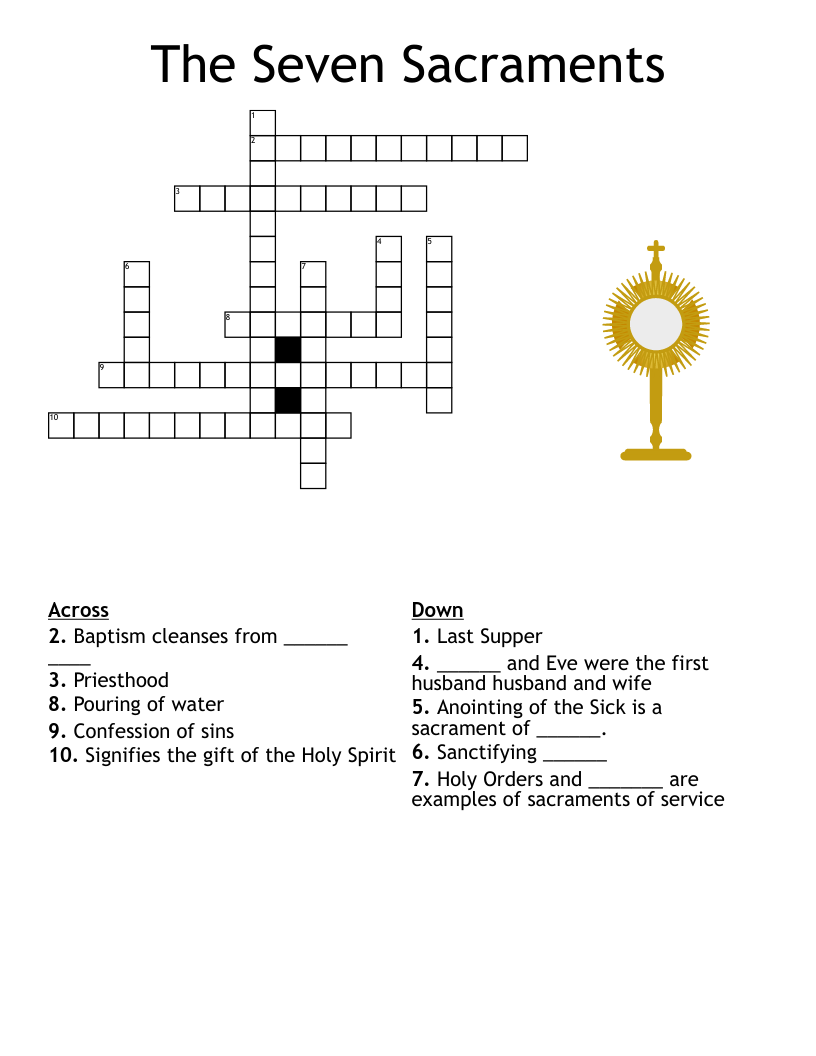 The seven sacraments crossword