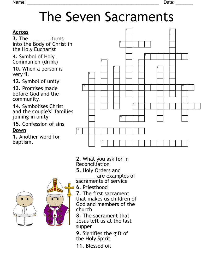 The seven sacraments crossword