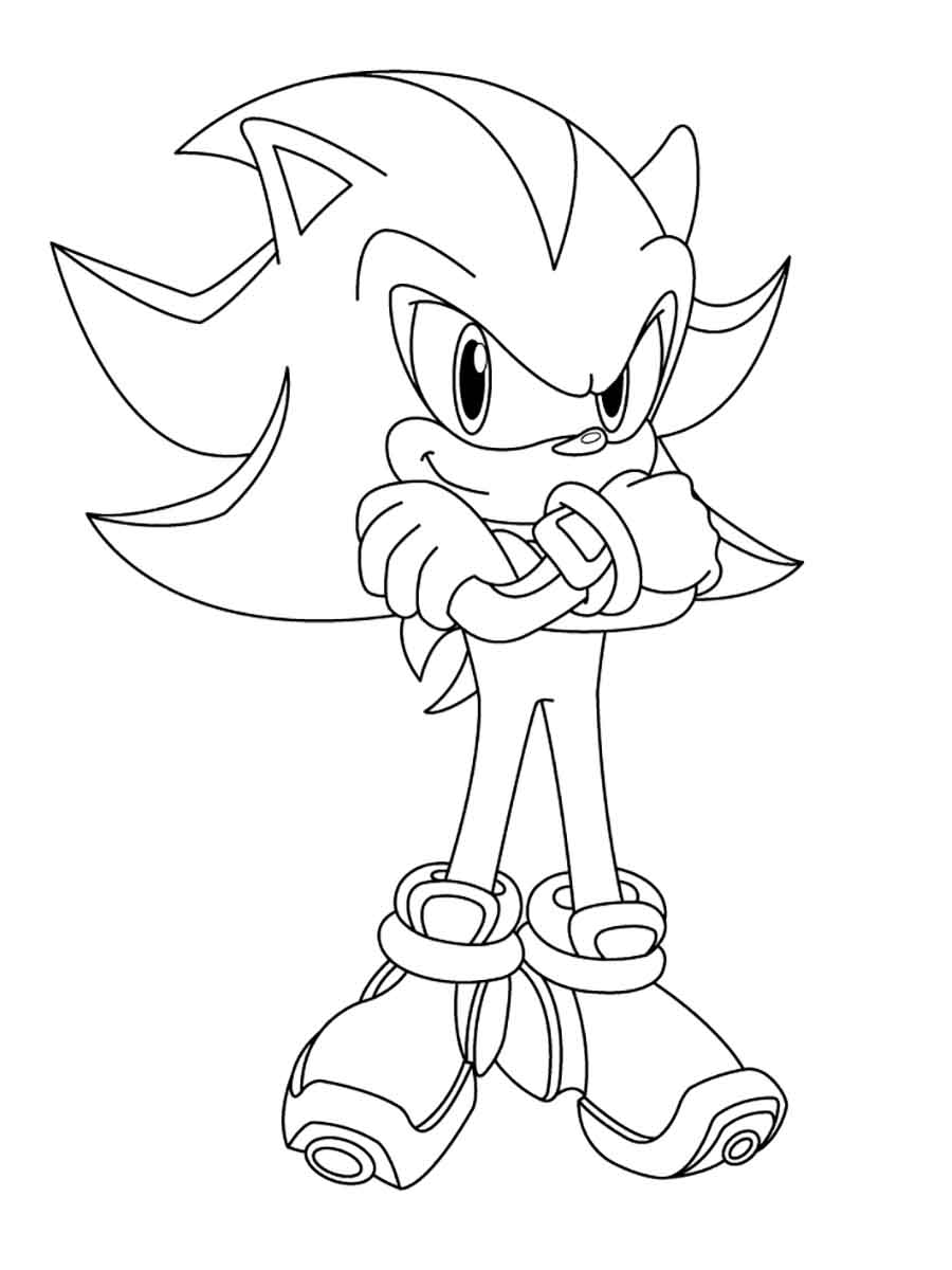 Shadow the hedgehog coloring pages