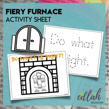 Fiery furnace bible story activity sheet shadrach meshach and abednego