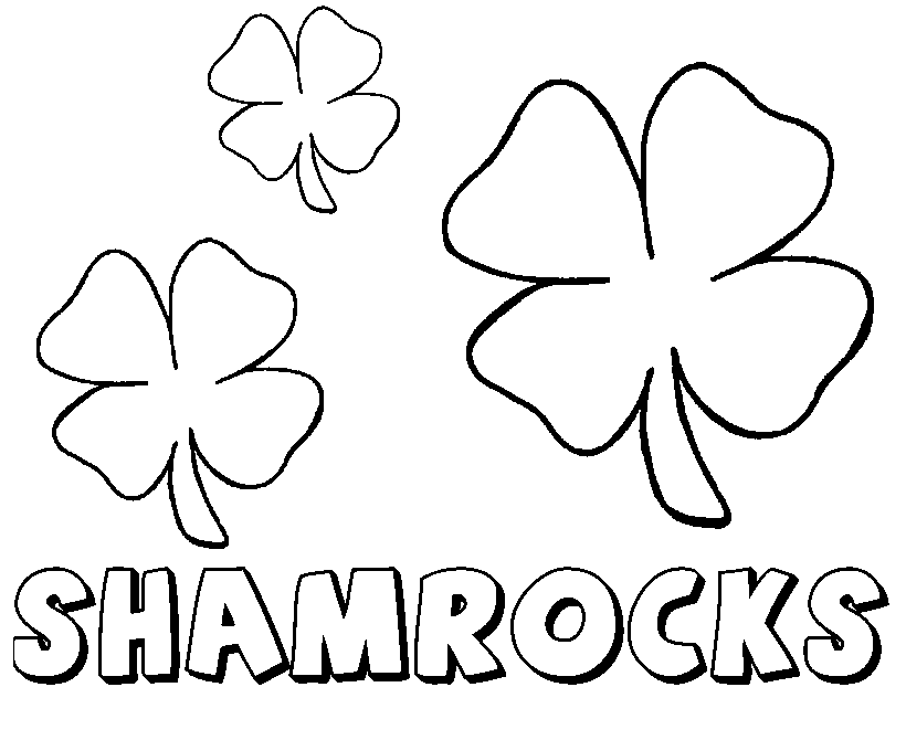 Free printable shamrock coloring pages for kids