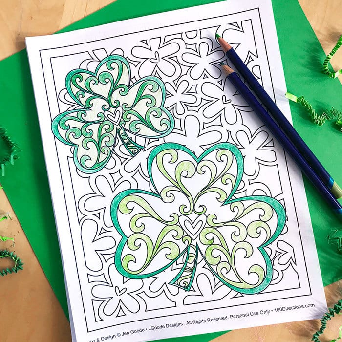 Shamrock coloring pages