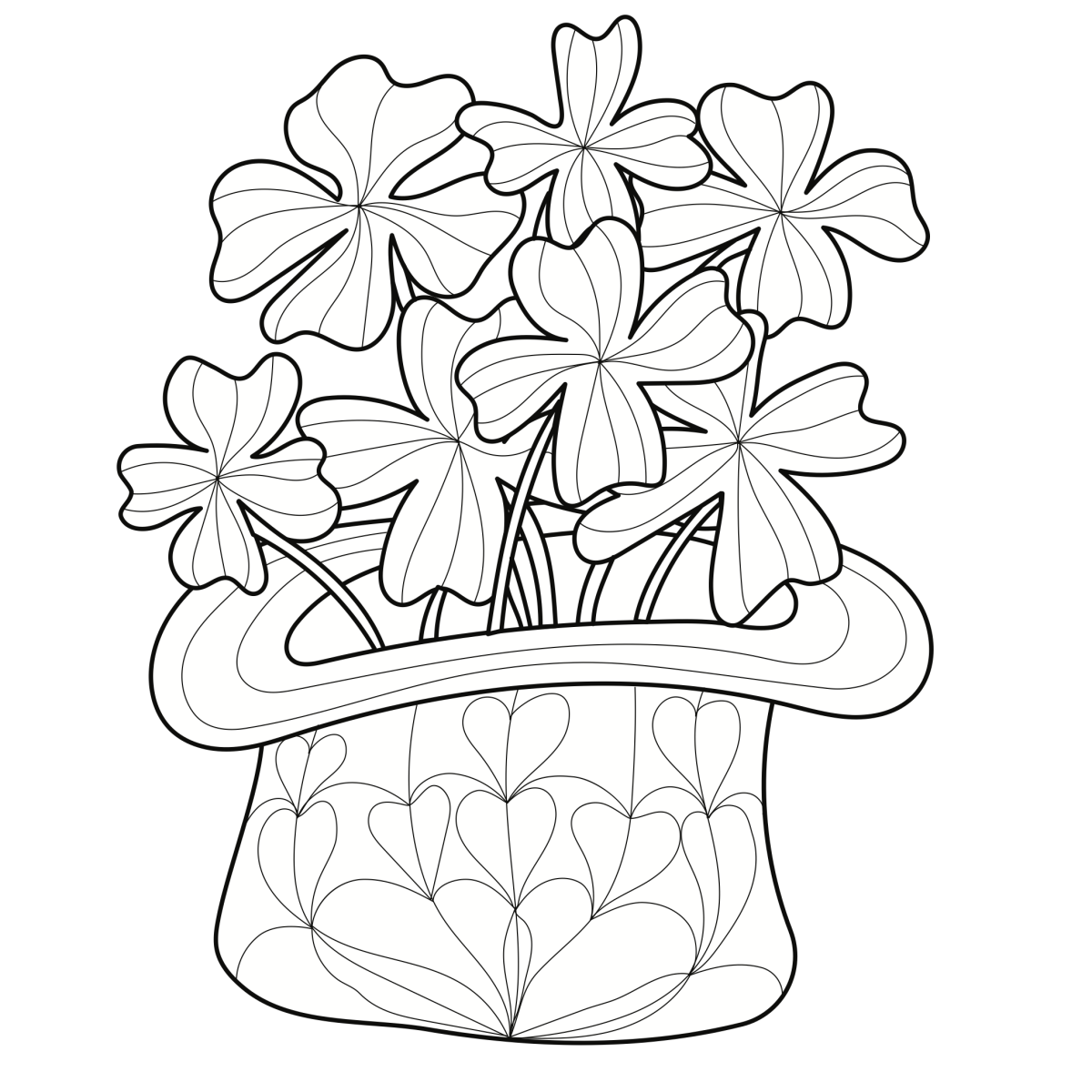 Free st patricks day printable shamrock coloring pages