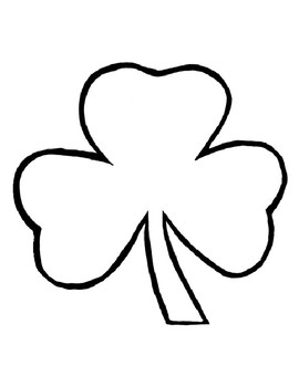 Shamrock template for art project shamrock coloring page shamrock outline sheet