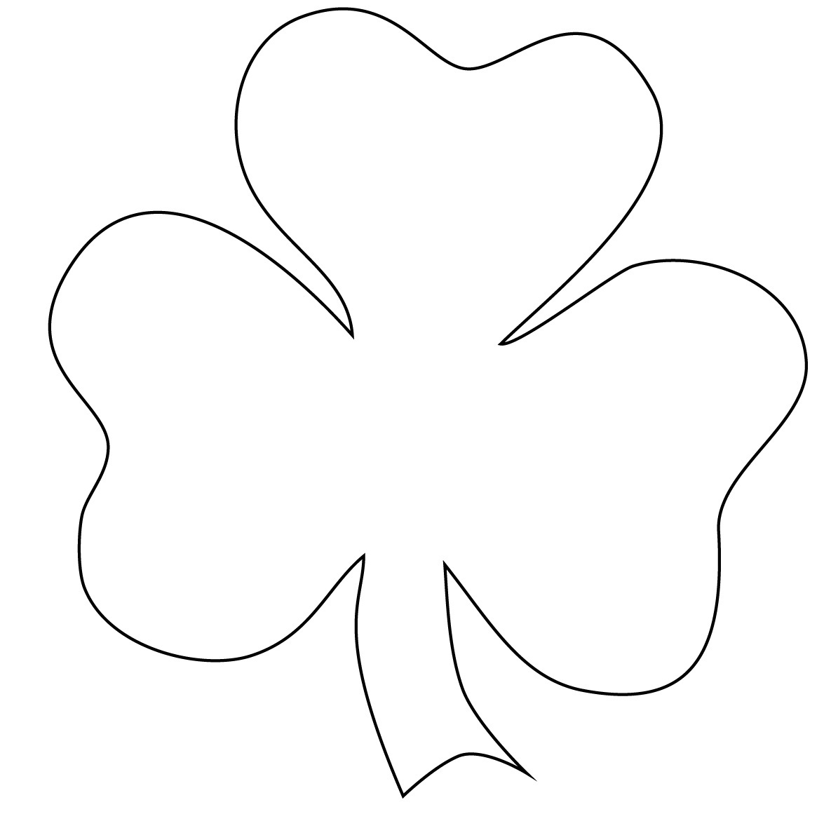 Free printable shamrock coloring pages for kids