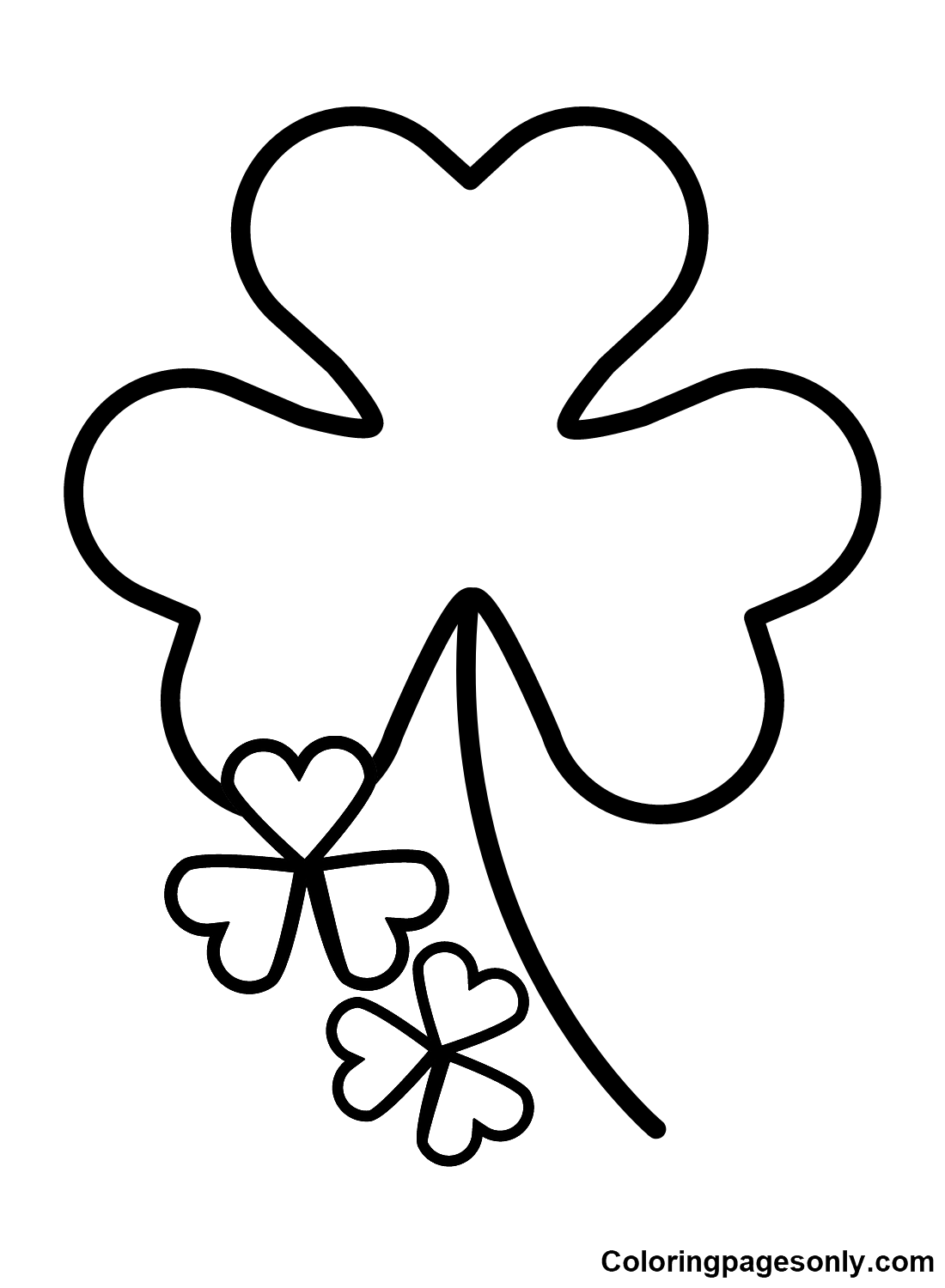 Shamrock coloring pages printable for free download