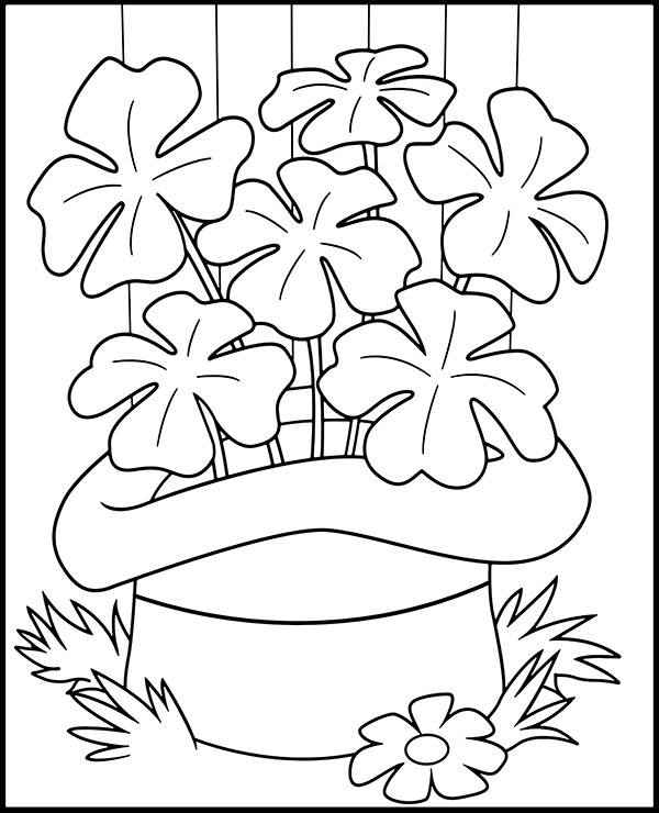 Printable shamrock coloring page