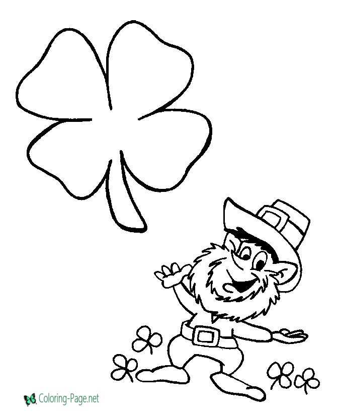 Shamrock coloring pages