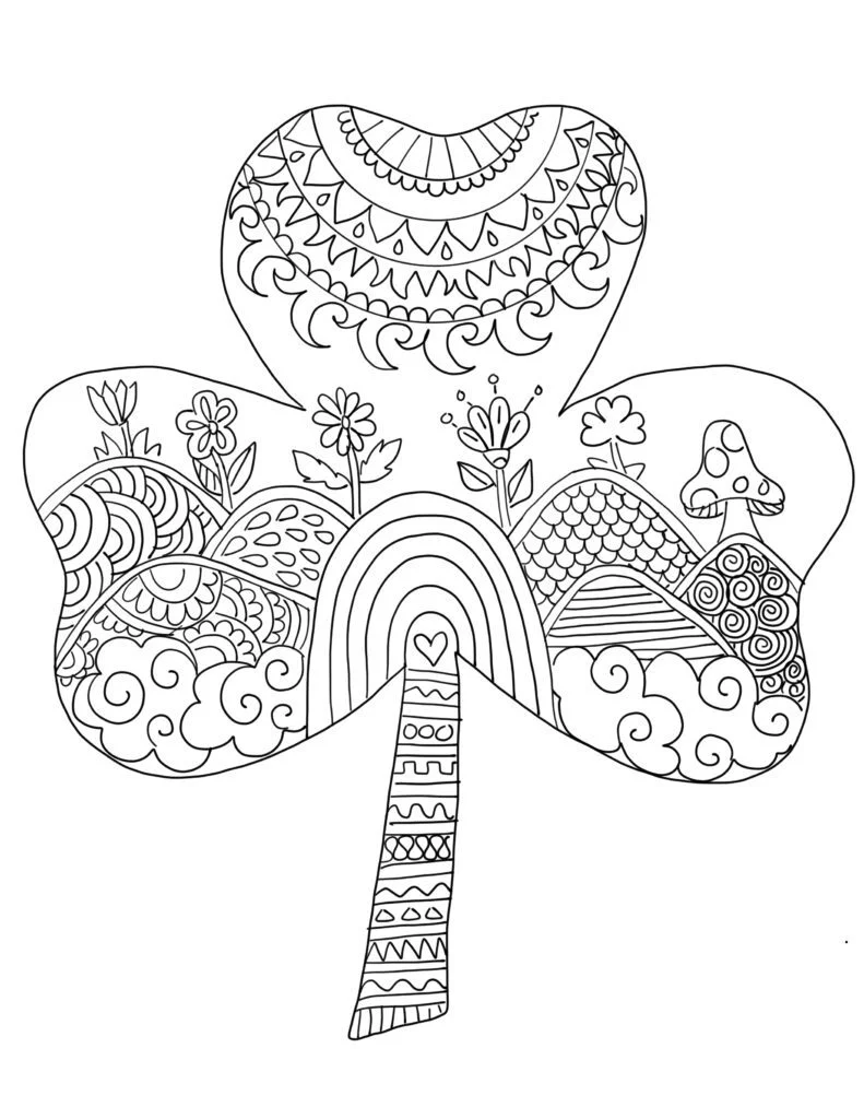 Shamrock coloring page