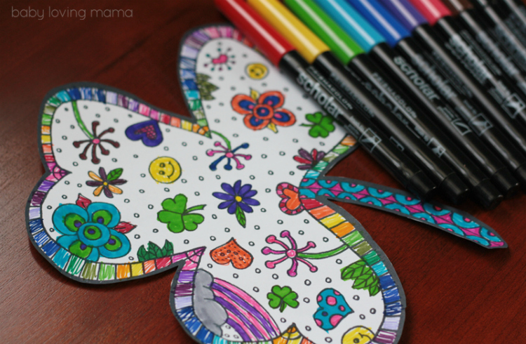 Shamrock coloring page free printable