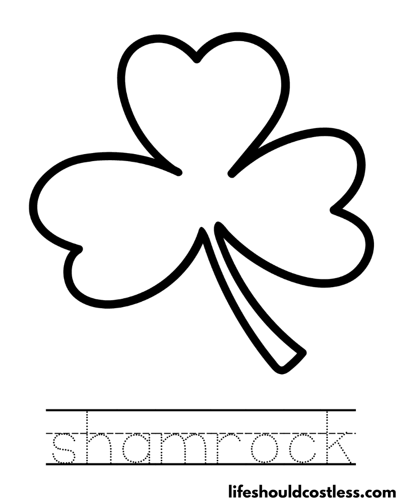 Clover coloring pages free printable pdf templates