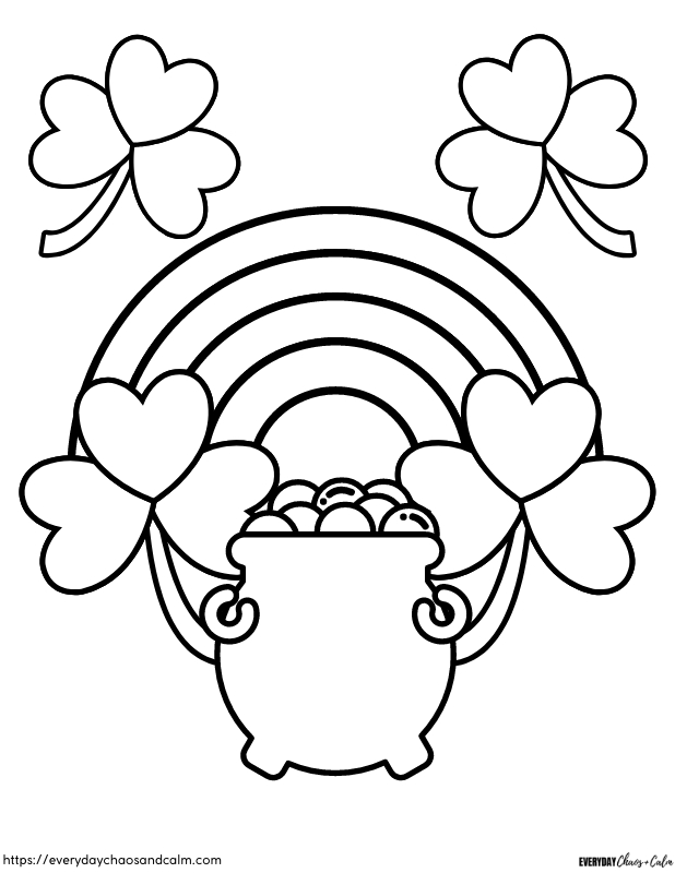 Free printable shamrock coloring pages for kids